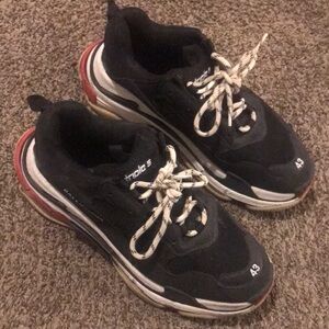 Balenciaga Black and White Men's Shoes